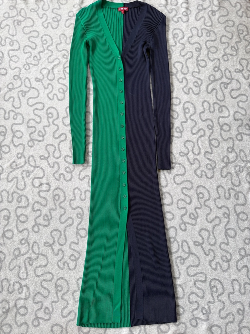 Staud Shoko Colorblock Maxi Sweater Dress